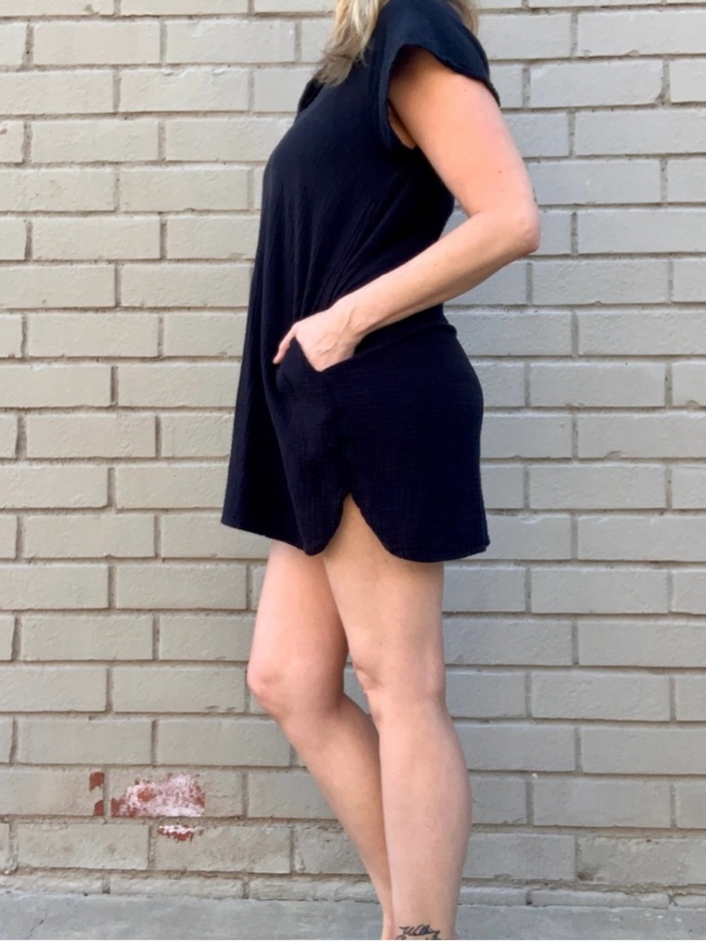 Universal Thread Black Mini Dress with Pockets - Picture 2 of 7